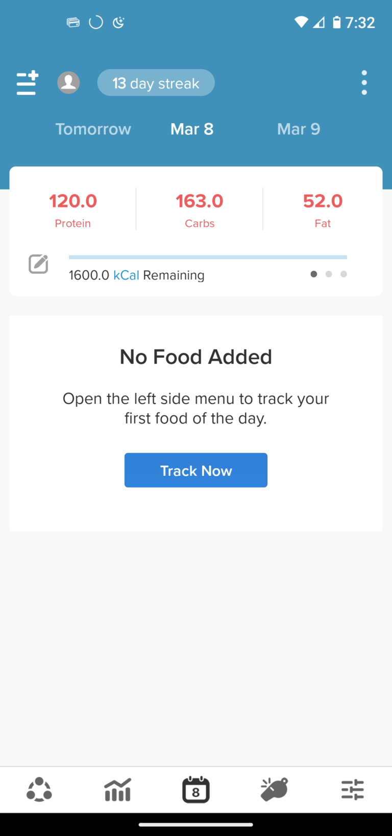 Macros of Home Cooked app