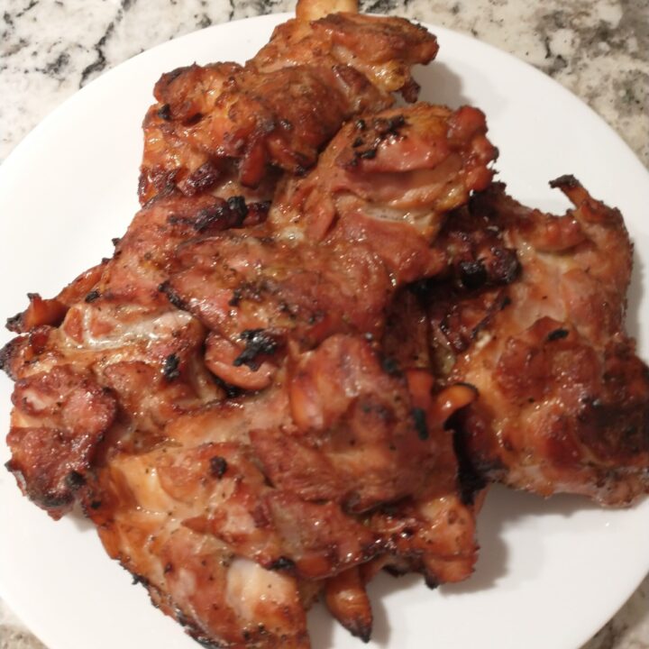 teriyaki chicken thighs resting